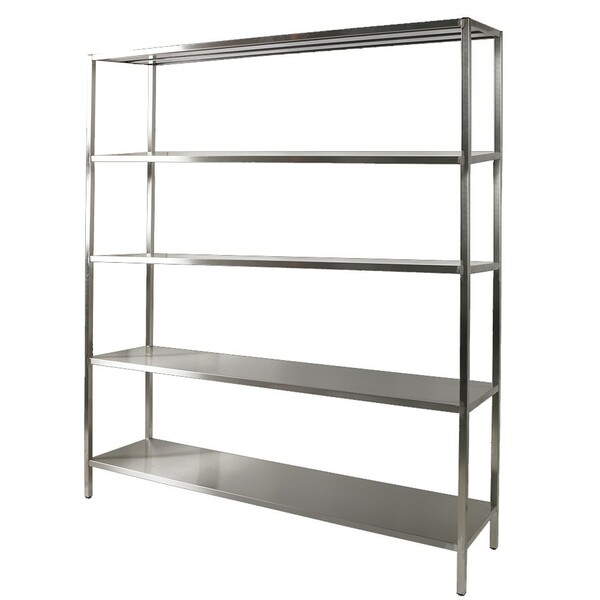 LVF RAYONNAGE EN INOX 5 NIVEAUX 1200 X 400 X 2000 MM MOBILIER INOX